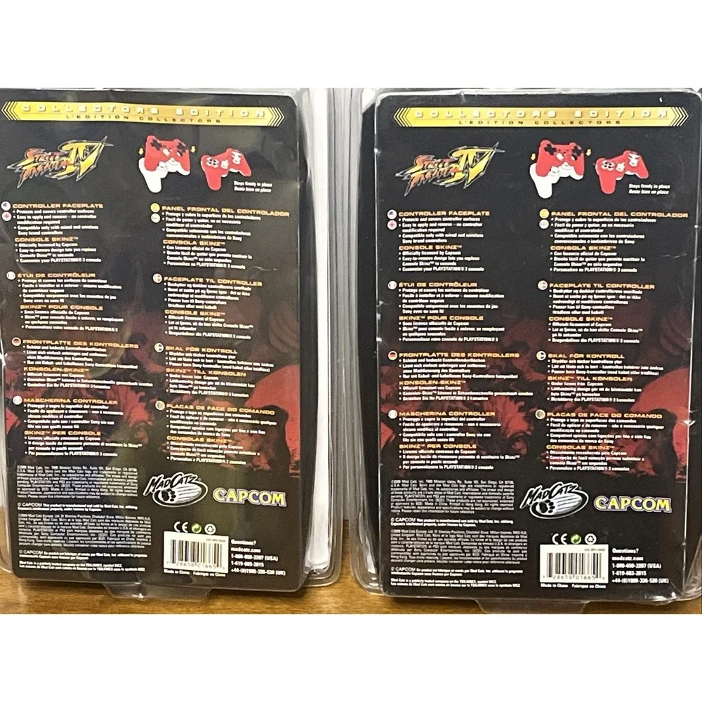 Collector Edition Street Fighter Controller Faceplates + Console Skinz Set Of 2